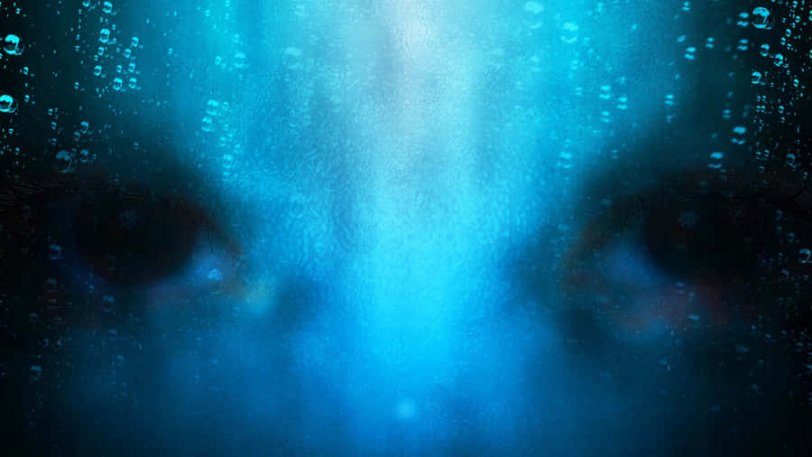 Eerie_ Blue_ Ghostly_ Visage Wallpaper