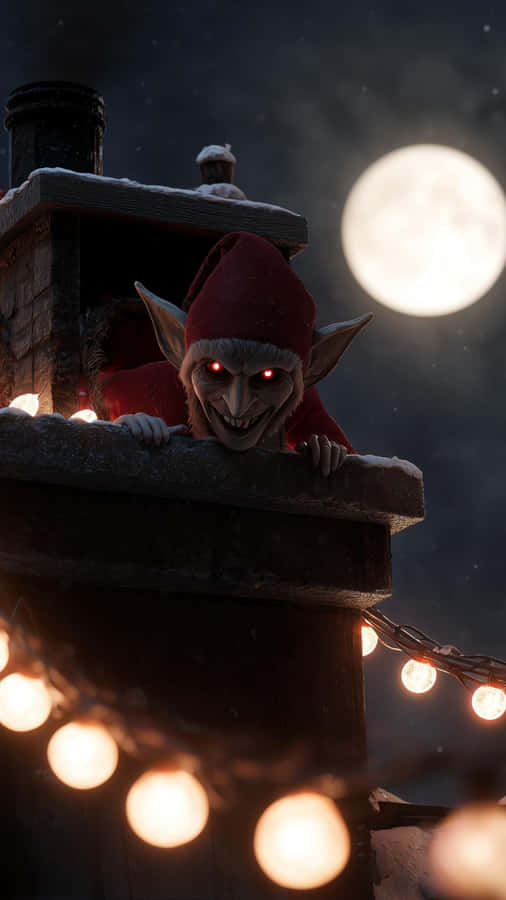 Eerie Christmas Elf Wallpaper