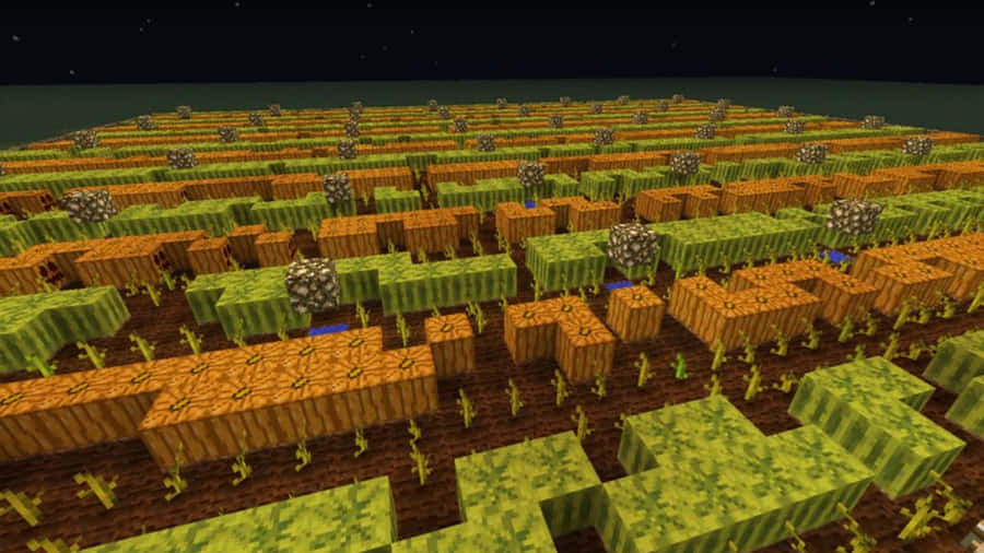 Efficient Minecraft Farming: Tending To Your Pixel Crops Wallpaper