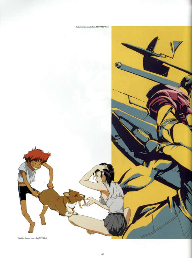 Ein, The Intelligent Pembroke Welsh Corgi, From The Iconic Anime Cowboy Bebop Wallpaper