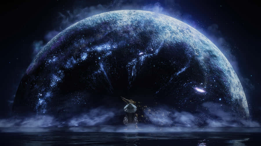 Elden Ring Warrior Beneath Cosmos Wallpaper