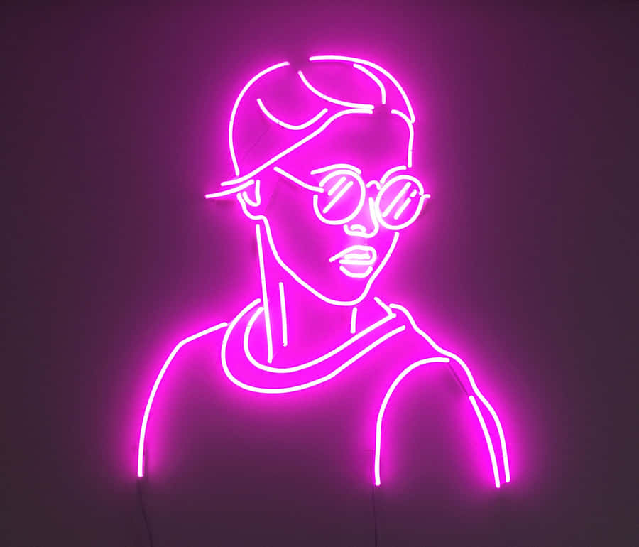 Electric Brilliance – A Neon Art Display Wallpaper