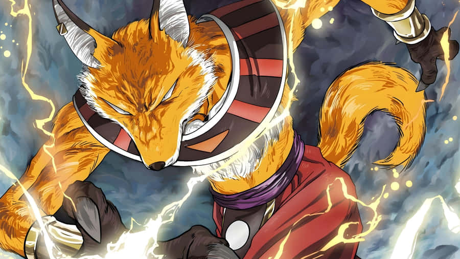 Electric Fox Warrior Wallpaper