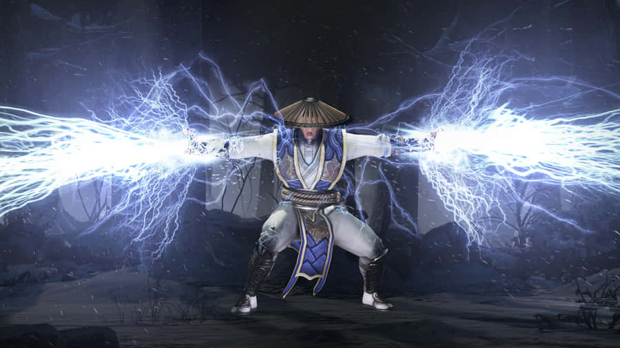 Electrifying Raiden In Mortal Kombat Wallpaper