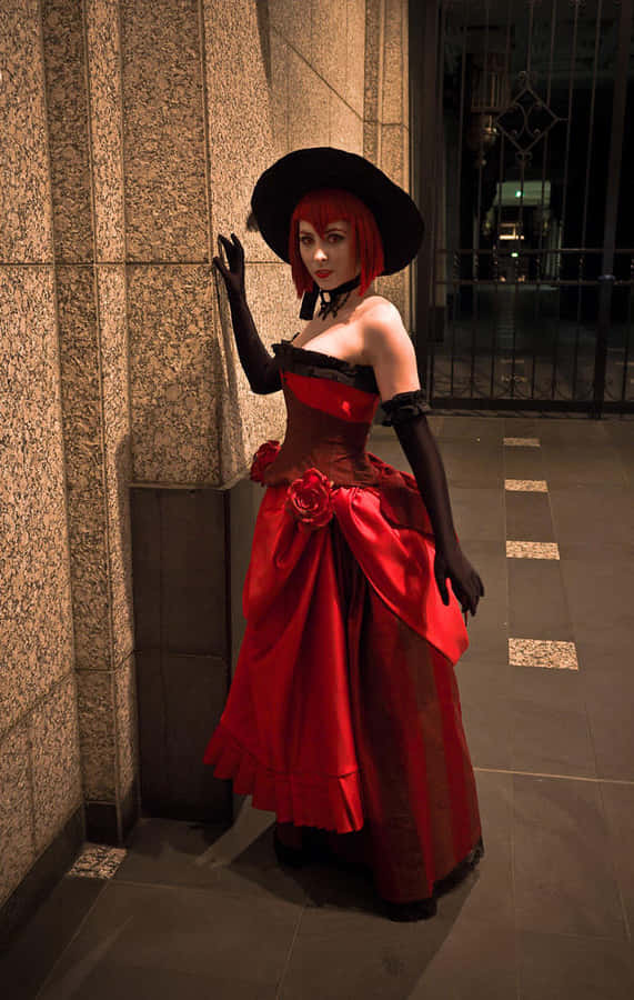 Elegance Personified - Madame Red In Calm Repose Wallpaper