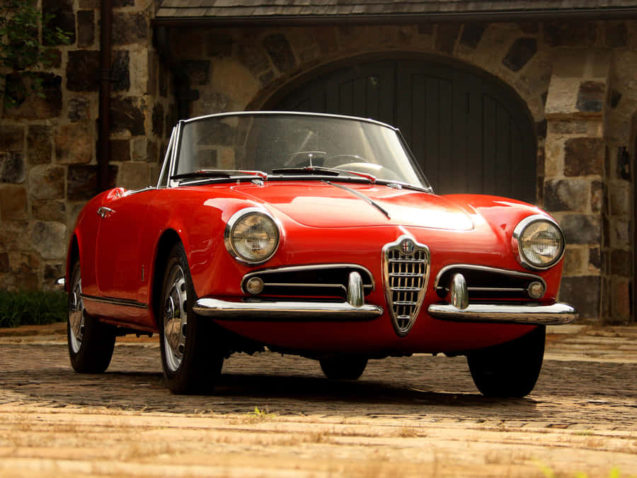 Elegant Alfa Romeo Spider Convertible Wallpaper