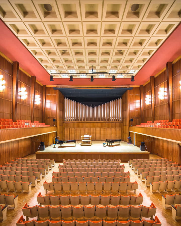 Elegant Auditorium Interior Wallpaper