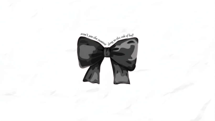 Elegant Black Bow Design Wallpaper