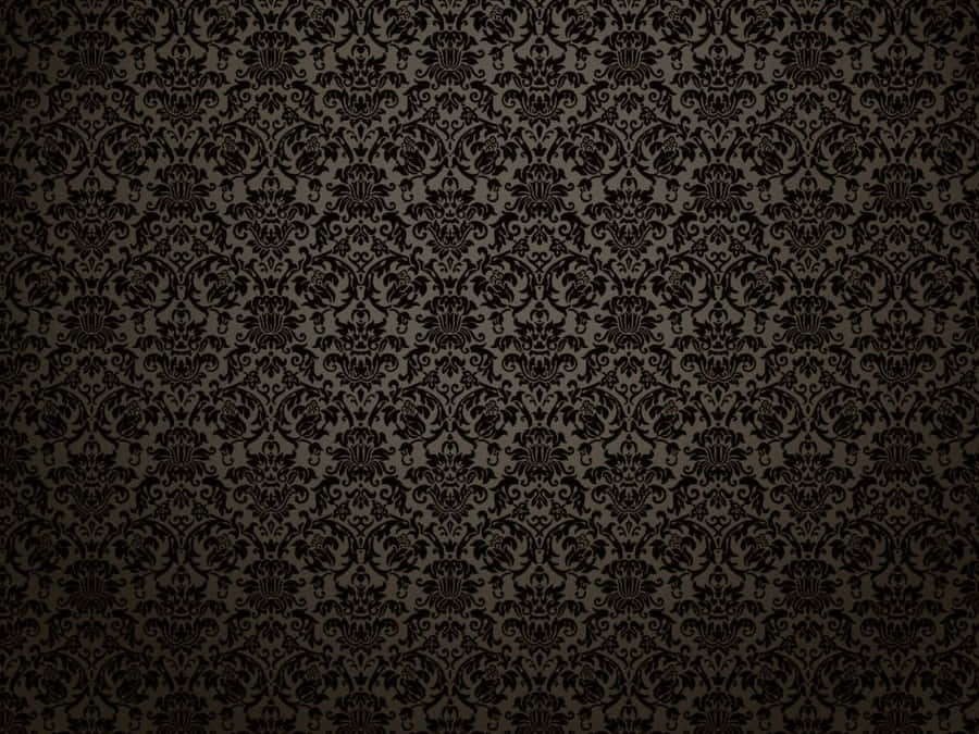 Elegant Black Damask Pattern Wallpaper