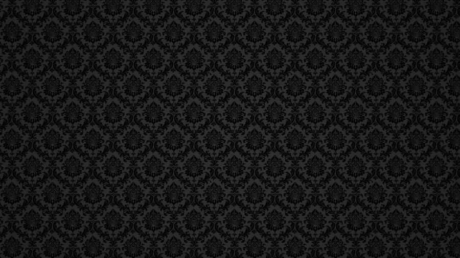 Elegant Black Damask Pattern Wallpaper