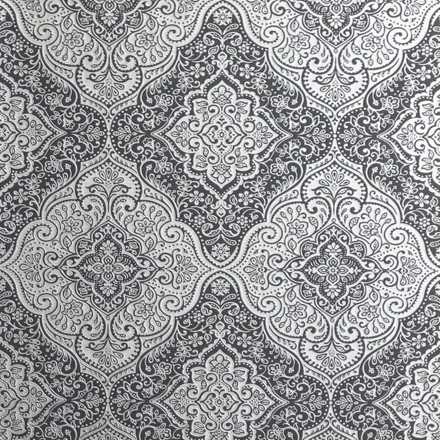 Elegant Black Damask Pattern Wallpaper