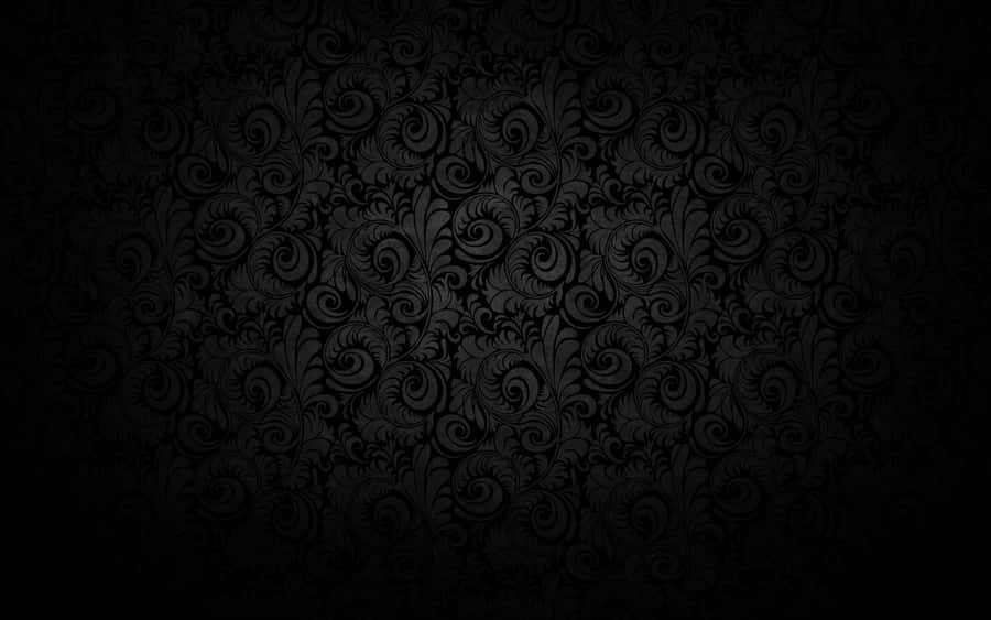 Elegant Black Damask Pattern Wallpaper