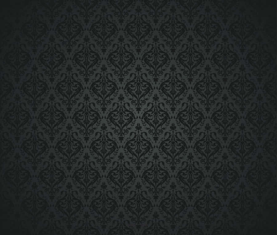 Elegant Black Damask Pattern Wallpaper