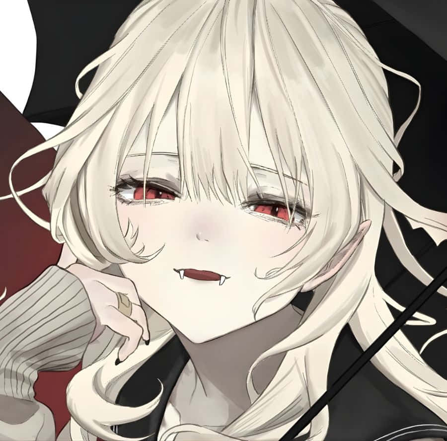 Elegant Blonde Vampire Pfp Wallpaper