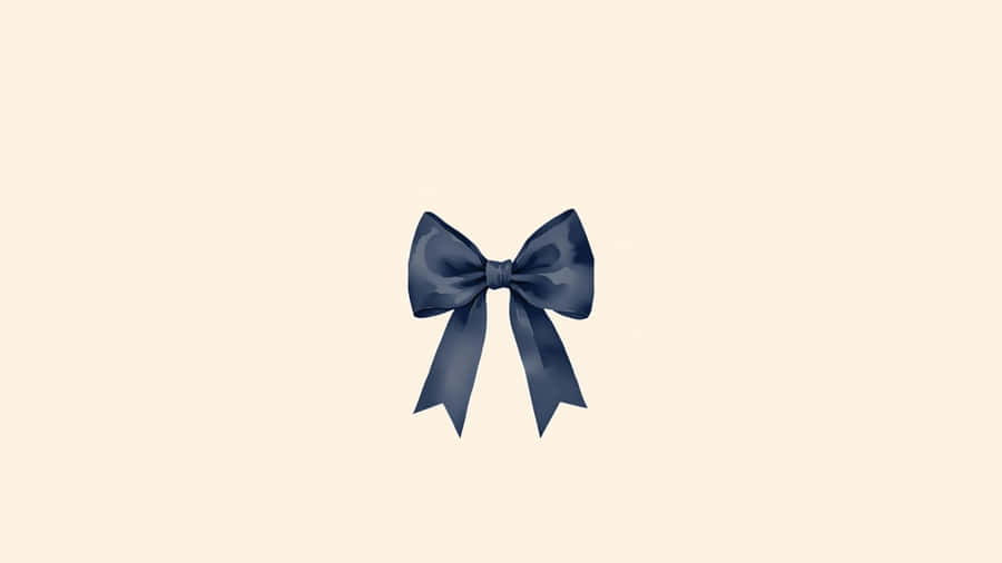 Elegant Blue Bow Wallpaper