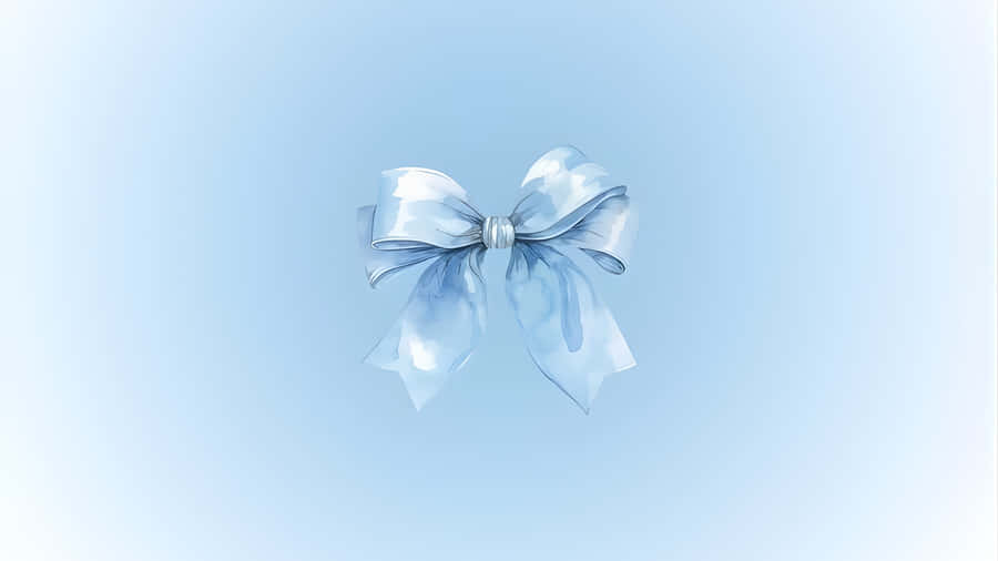 Elegant Blue Bow Wallpaper