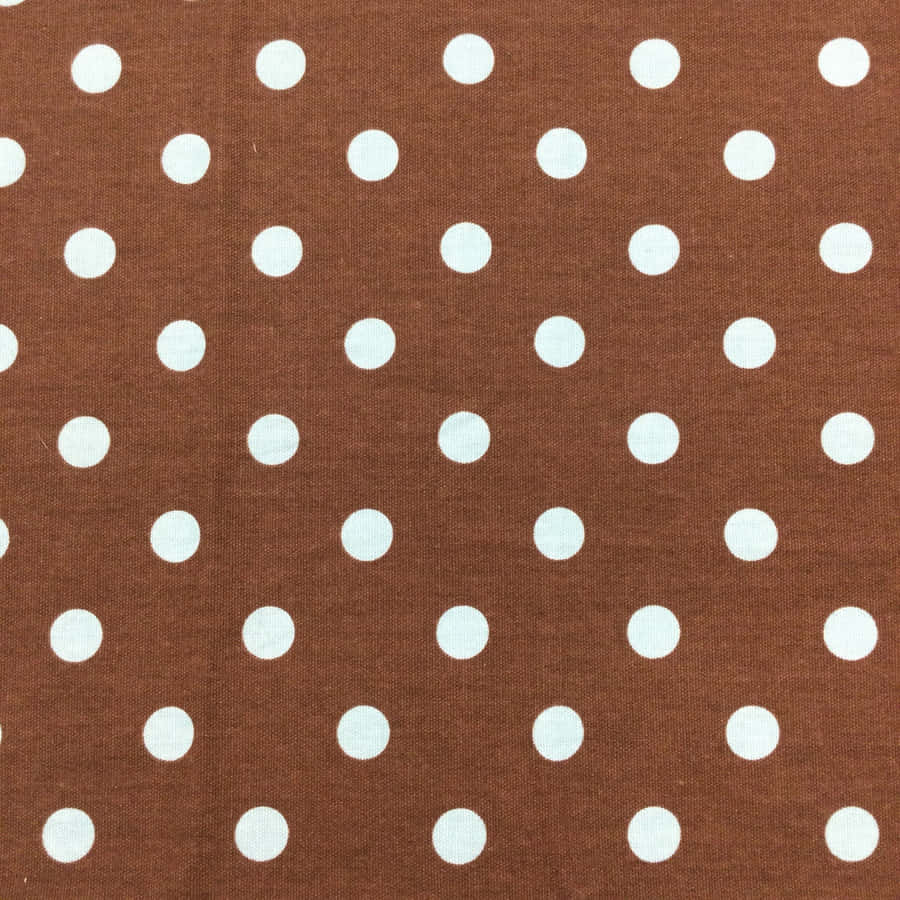 Elegant Brown Polka Dot Background Wallpaper