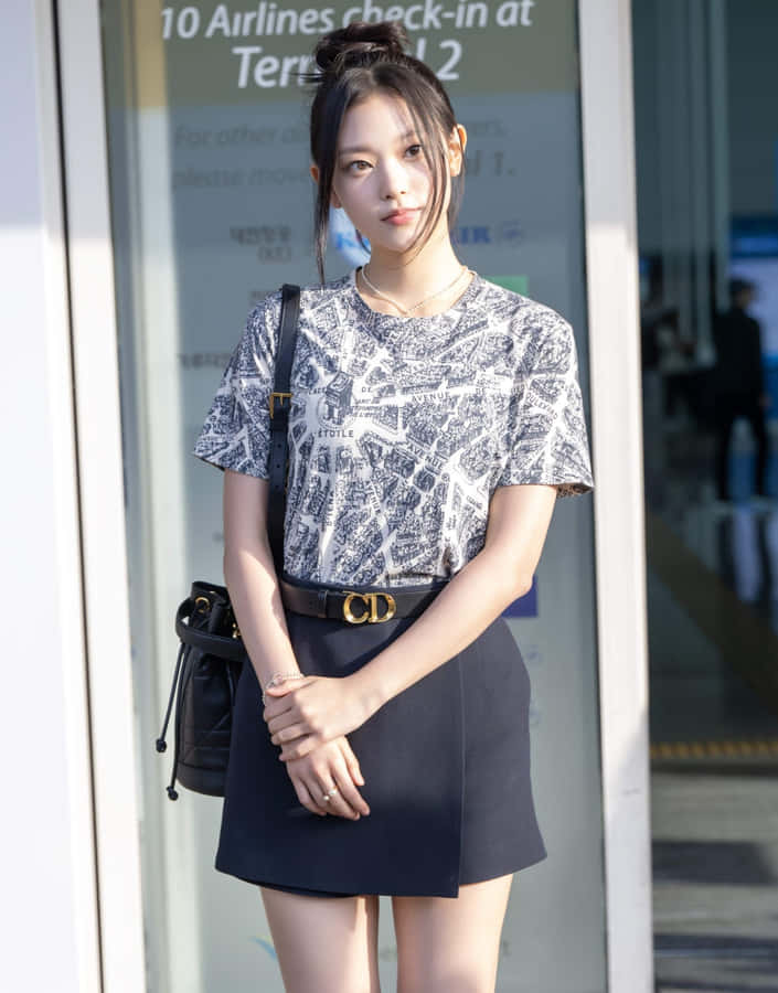 Elegant Casual Styleat Airport Terminal Wallpaper