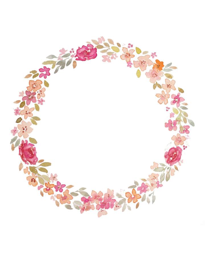 Elegant Floral Crown On Wooden Background Wallpaper