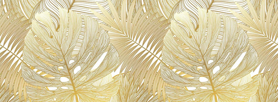 Elegant Gold Leaf Pattern Wallpaper