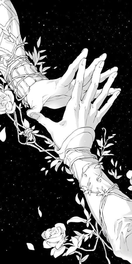 Elegant Hand Connection Art Wallpaper