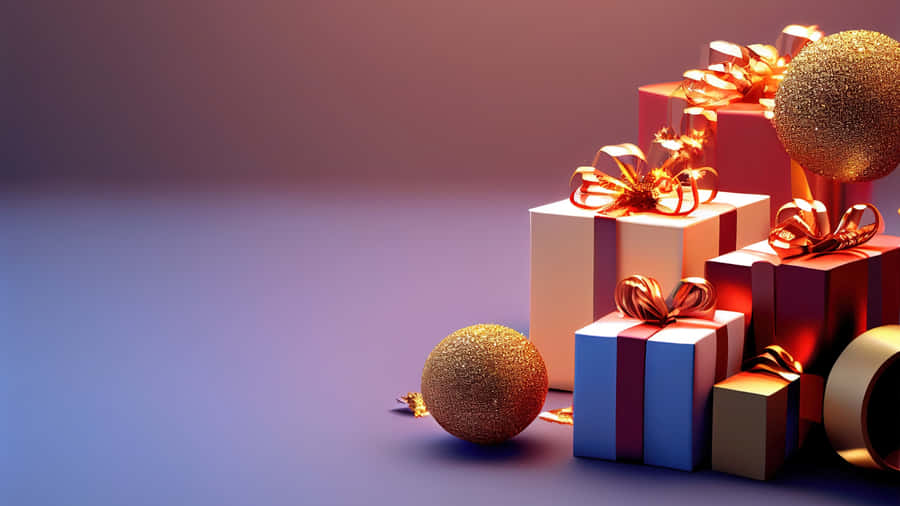 Elegant Holiday Gift Boxes Wallpaper