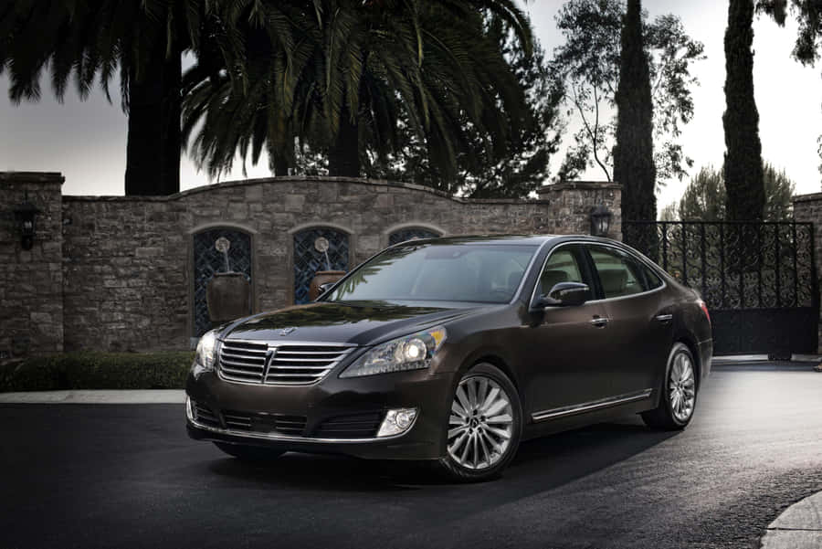 Elegant Hyundai Equus In Crisp High Resolution Wallpaper
