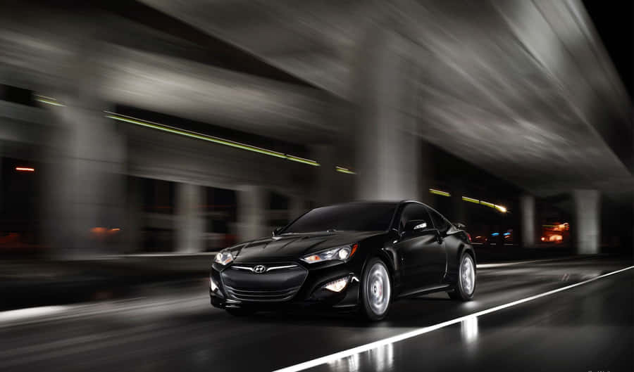 Elegant Hyundai Equus Parked Outdoors Wallpaper