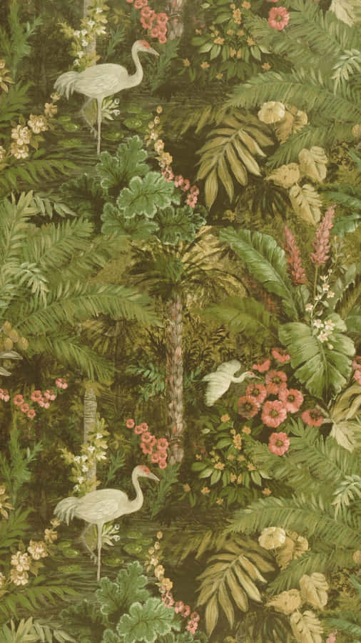 Elegant Jungle Print Design Wallpaper