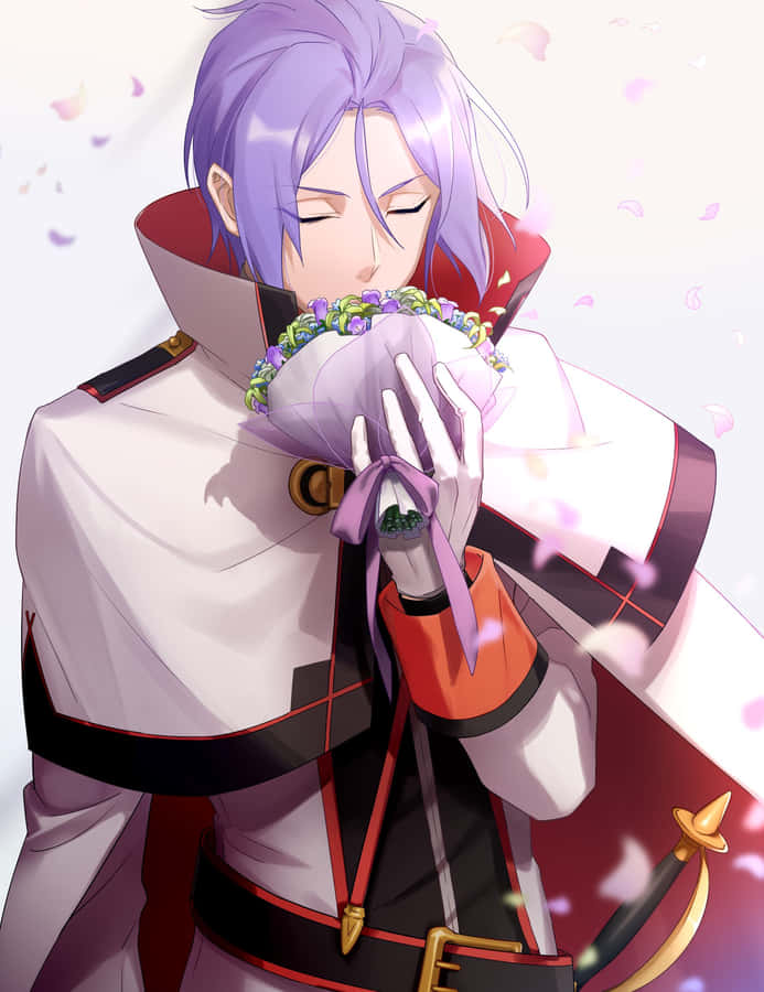 Elegant_ Knight_ With_ Flowers Wallpaper