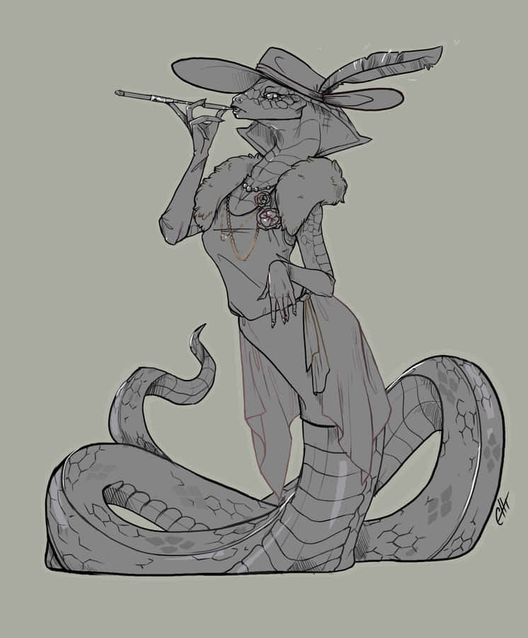 Elegant Madam Red In A Vintage Background Wallpaper