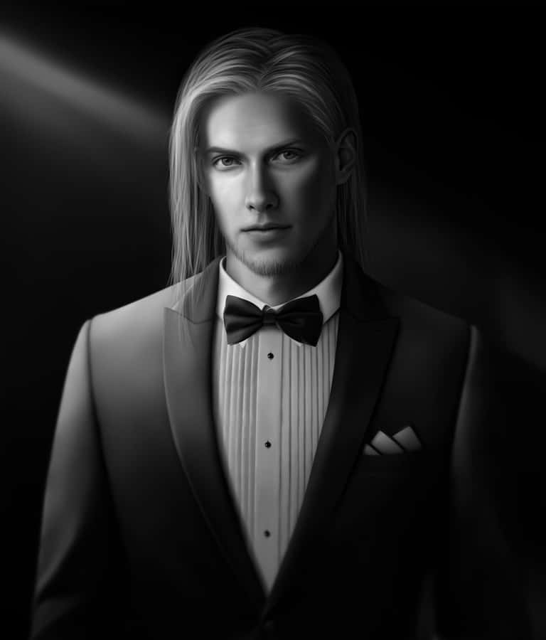 Elegant Manin Tuxedo Portrait Wallpaper