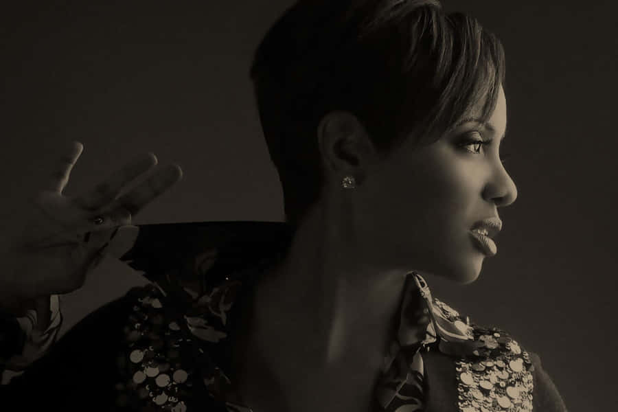 Elegant Profile Sepia Tone Wallpaper