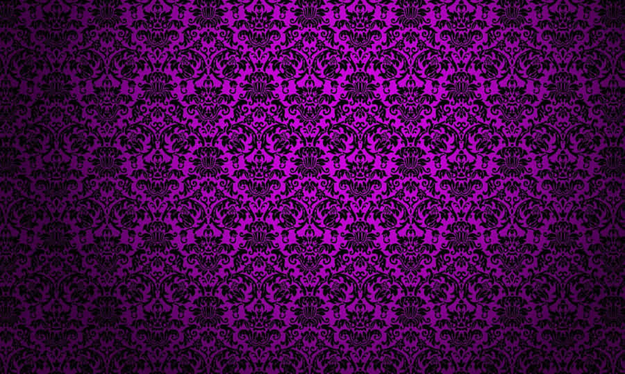 Elegant Purple Damask Pattern Wallpaper