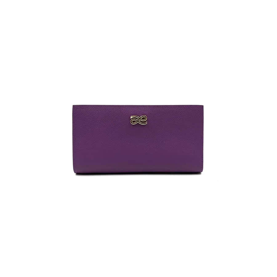 Elegant Purple Leather Wallet Wallpaper