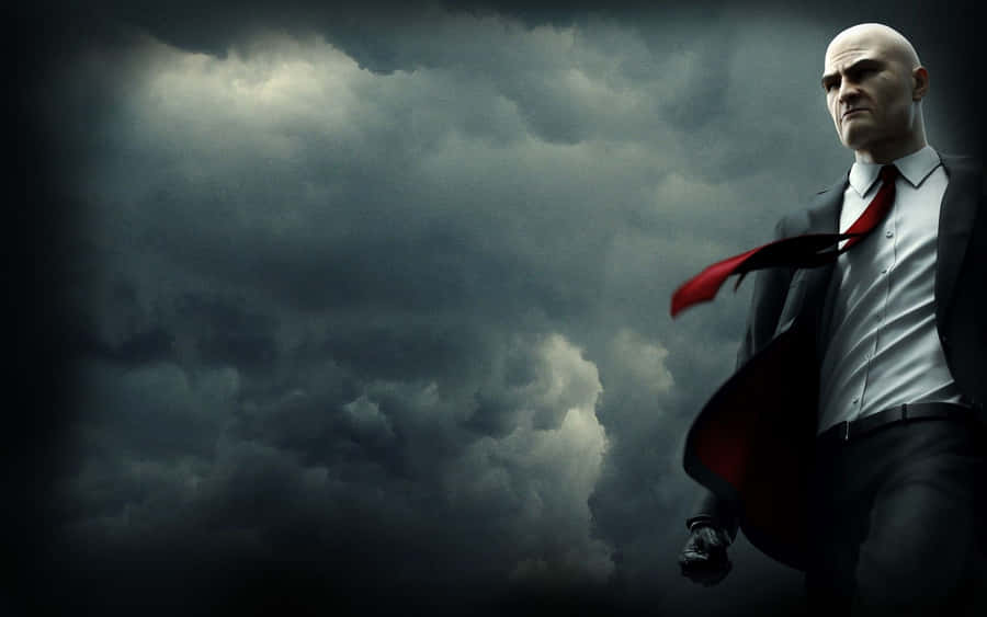 Elegant Red Tie On A Business Suit Wallpaper