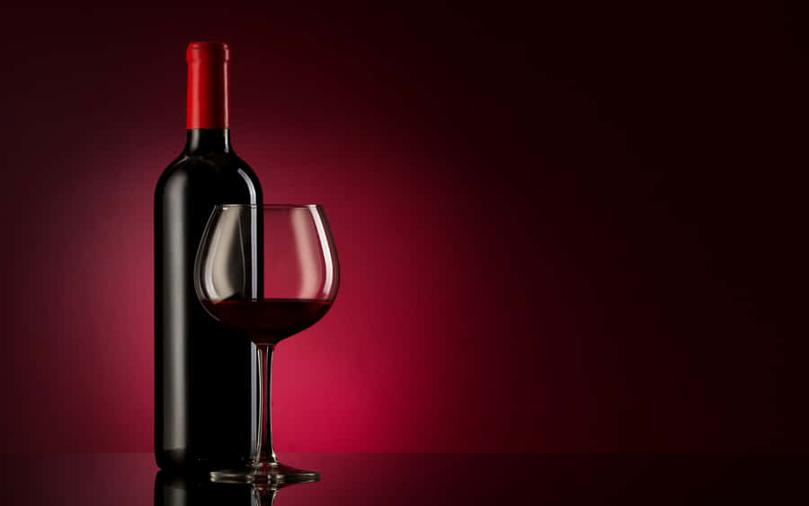 Elegant Red Wine Glass Wallpaper