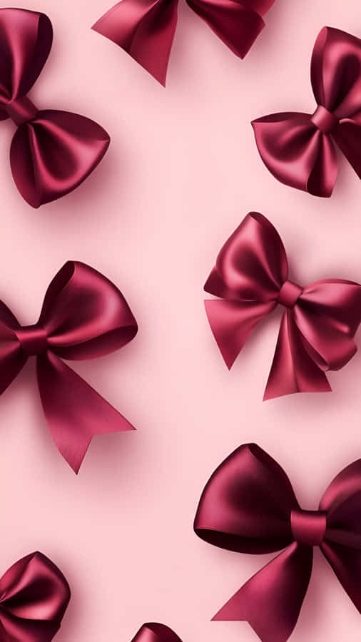Elegant Satin Bows Wallpaper