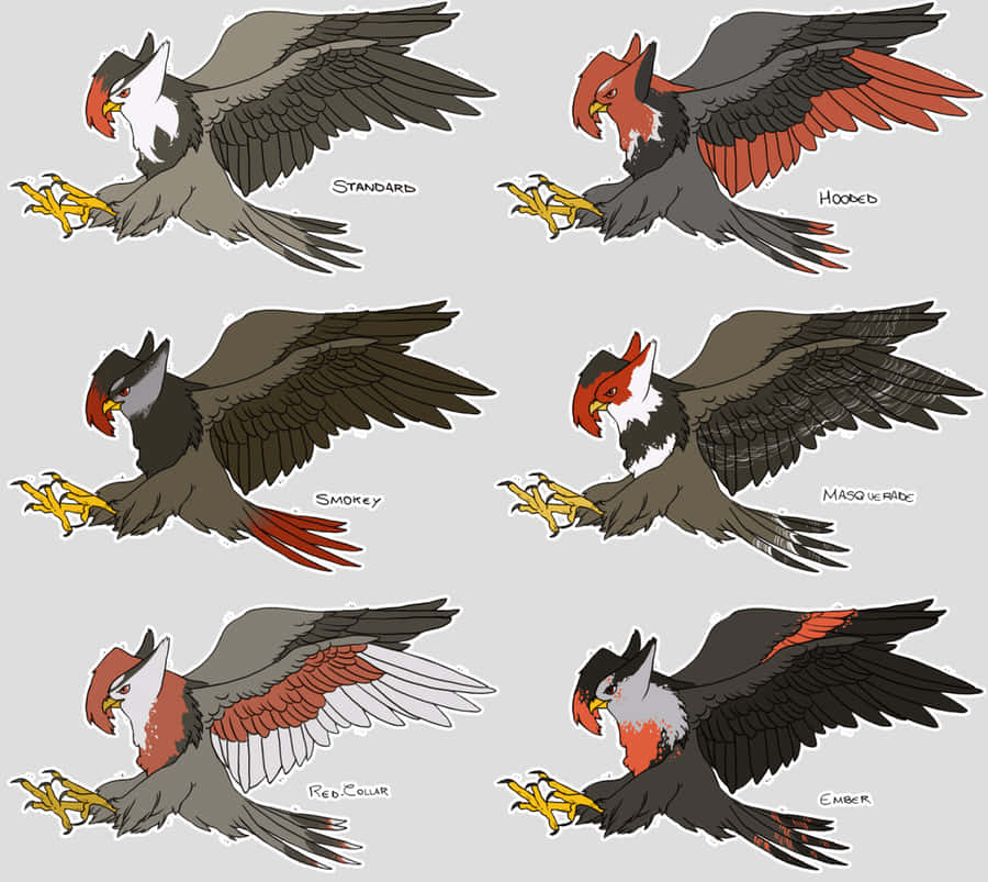 Elegant Staraptor In Flight Wallpaper