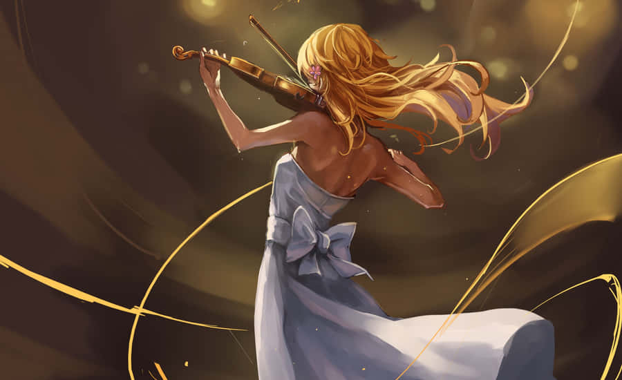 Elegant Violinistin Motion Wallpaper