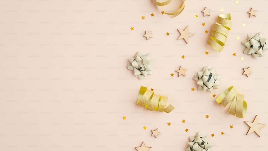 Elegant Wedding Decor Elements Pastel Background.jpg Wallpaper