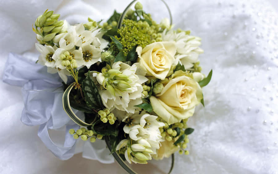 Elegant Wedding Flower Arrangement Wallpaper