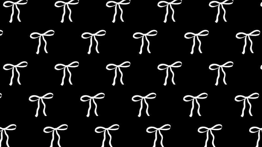 Elegant White Bow Pattern Wallpaper