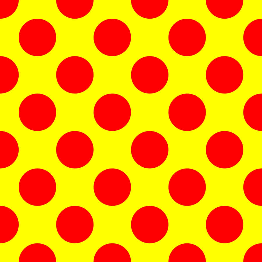 Elegant Yellow Polka Dot Pattern Wallpaper
