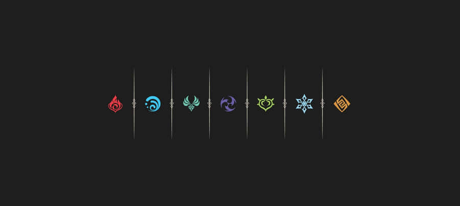 Elemental_ Icons_ Dark_ Background Wallpaper