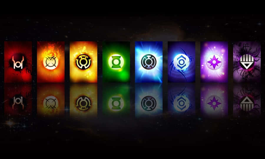 Elemental_ Symbols_ Glowing_ Artwork Wallpaper