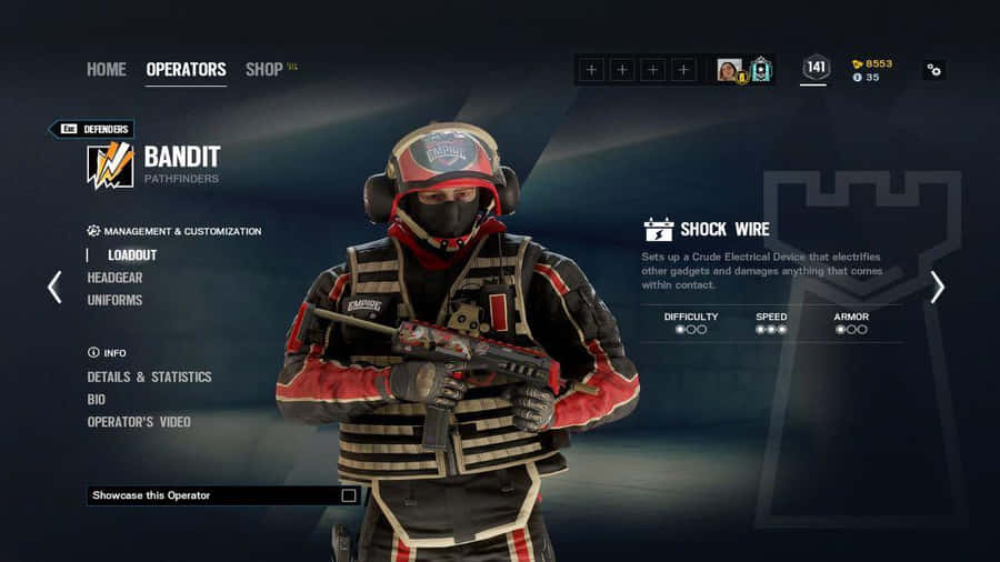 Elite Bandit Operator In Action In Rainbow Six Siege Wallpaper