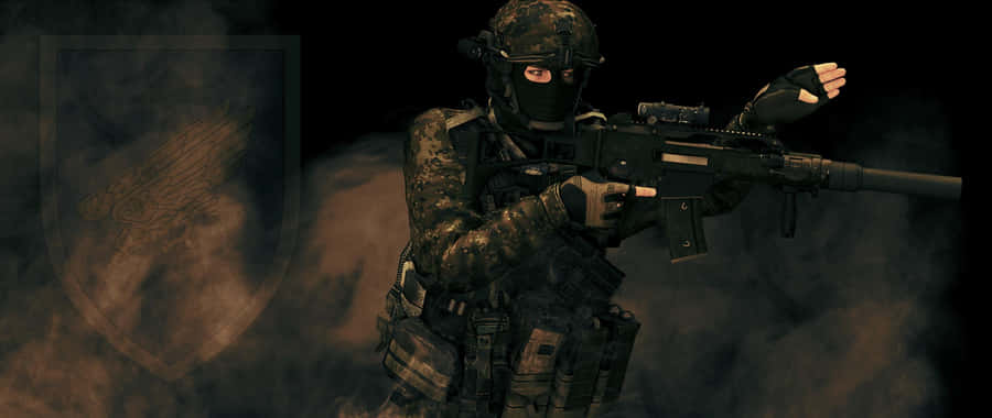 Elite Special Forces Combating The Enemy Wallpaper
