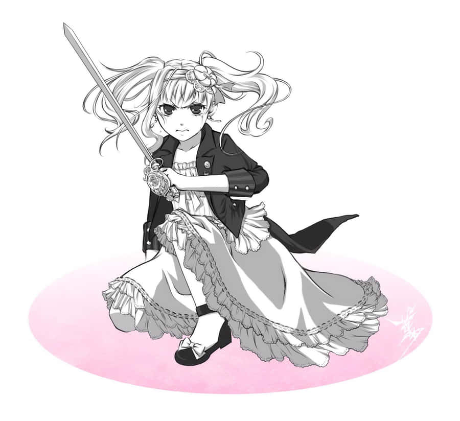 Elizabeth Midford In A Vibrant Floral Setting Wallpaper