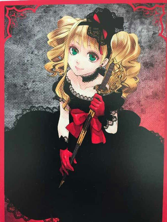 Elizabeth Midford Radiantly Posing In Her Elegant Outfit Wallpaper